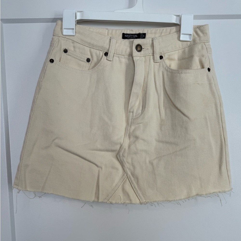 Nasty Gal Beige Mini Skirt